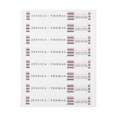 ザシェフモダンロン結婚コレクション – ピンク&ネイビー ラップアラウンドラベル (シート)