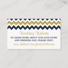 ザシェフモダンロン結婚コレクション – 海軍と金ゴールド エンクロージャーカード