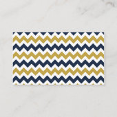 ザシェフモダンロン結婚コレクション – 海軍と金ゴールド エンクロージャーカード (裏面)