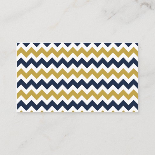 ザシェフモダンロン結婚コレクション – 海軍と金ゴールド エンクロージャーカード (裏面)
