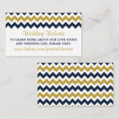 ザシェフモダンロン結婚コレクション – 海軍と金ゴールド エンクロージャーカード (正面/裏面)