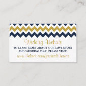 ザシェフモダンロン結婚コレクション – 海軍と金ゴールド エンクロージャーカード (正面)