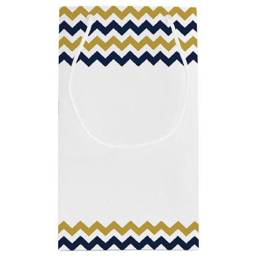 ザシェフモダンロン結婚コレクション – 海軍と金ゴールド スモールペーパーバッグ (裏面)