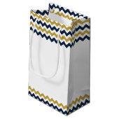 ザシェフモダンロン結婚コレクション – 海軍と金ゴールド スモールペーパーバッグ (裏面アングル)