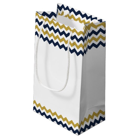 ザシェフモダンロン結婚コレクション – 海軍と金ゴールド スモールペーパーバッグ (裏面アングル)
