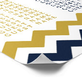 ザシェフモダンロン結婚コレクション – 海軍と金ゴールド ポスター (角)