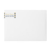 ザシェフモダンロン結婚コレクション – 海軍と金ゴールド ラップアラウンドラベル (正面)