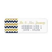 ザシェフモダンロン結婚コレクション – 海軍と金ゴールド ラベル (正面)