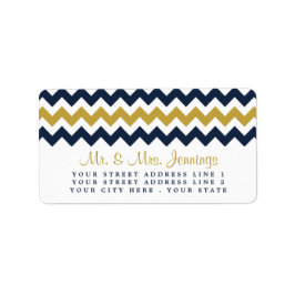 ザシェフモダンロン結婚コレクション – 海軍と金ゴールド ラベル