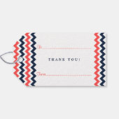 ザシェフモダンロン結婚ズコレクション海軍&サンゴ ギフトタグ (裏面横)