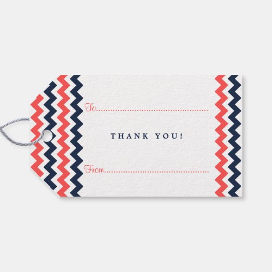 ザシェフモダンロン結婚ズコレクション海軍&サンゴ ギフトタグ (裏面横)