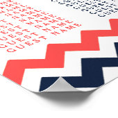 ザシェフモダンロン結婚ズコレクション海軍&サンゴ ポスター (角)