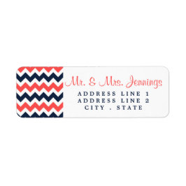 ザシェフモダンロン結婚ズコレクション海軍&サンゴ ラベル