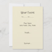 ザシェフ招待状 招待状 (裏面)