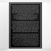 ザシェマユダヤ祈りの言葉黒英語ヘブライ語 三つ折りカード (内部中)