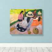 ザシエスタバイポールゴーギンタヒティアンウィメンタヒチ キャンバスプリント (インサイチュ (ウッドフロア))