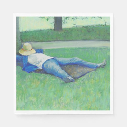 ザシエスタ(by Gustave Caillebotte) スタンダードランチョンナプキン (正面)