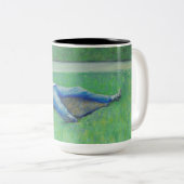 ザシエスタ(by Gustave Caillebotte) ツートーンマグカップ (正面右)