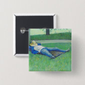 ザシエスタ(by Gustave Caillebotte) 缶バッジ (正面&裏面)