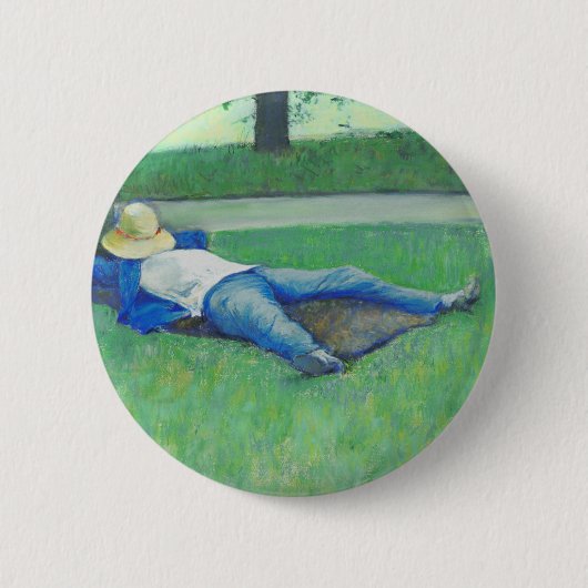 ザシエスタ(by Gustave Caillebotte) 缶バッジ (正面)