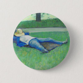ザシエスタ(by Gustave Caillebotte) 缶バッジ