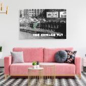 ザシカゴウェイモ怒ートリストCOLORSPLASHアンティーク キャンバスプリント (インサイチュ (リビング))