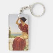 ザシグナルゴッドワードウーマンポートレートヴィンテージアート キーホルダー (裏面)