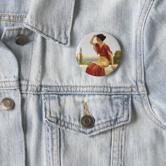 ザシグナルゴッドワードウーマンポートレートヴィンテージアート 缶バッジ (インサイチュ)