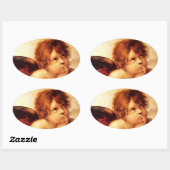 ザシスティーナマドンナ詳細A Cherub - Raphael 楕円形シール (シート)