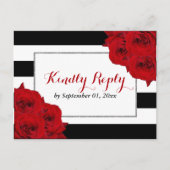 ザシックラックスモダンズコレクシ結婚ョン – レッドローズ インビテーションポストカード (正面)