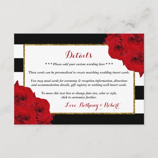 ザシックラックスモダンズコレクシ結婚ョン – レッドローズ エンクロージャーカード (正面)