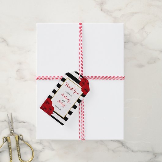 ザシックラックスモダンズコレクシ結婚ョン – レッドローズ ギフトタグ (より糸付き)