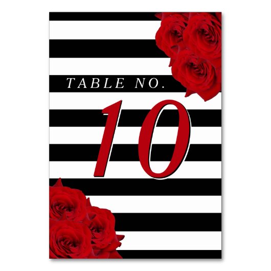 ザシックラックスモダンズコレクシ結婚ョン – レッドローズ テーブルナンバー (正面)