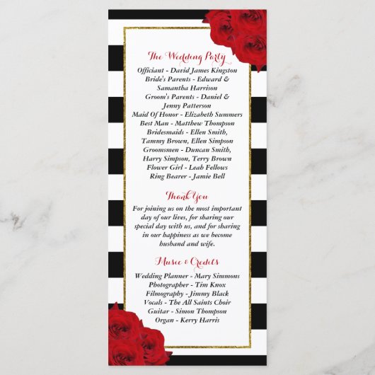 ザシックラックスモダンズコレクシ結婚ョン – レッドローズ プログラム (裏面)