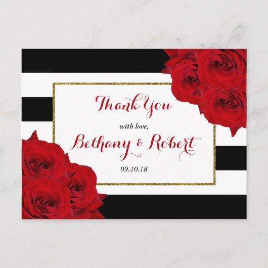 ザシックラックスモダンズコレクシ結婚ョン – レッドローズ ポストカード (正面)