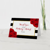 ザシックラックスモダンズコレクシ結婚ョン – レッドローズ 箔グリーティングカード (正面)