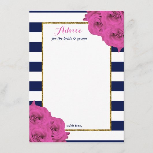 ザシックラックスモダンズ結婚コレクションピンクローズ アドバイスカード (正面)