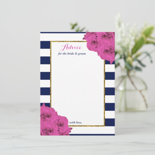 ザシックラックスモダンズ結婚コレクションピンクローズ アドバイスカード (スタンド正面)