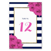 ザシックラックスモダンズ結婚コレクションピンクローズ テーブルナンバー (裏面)