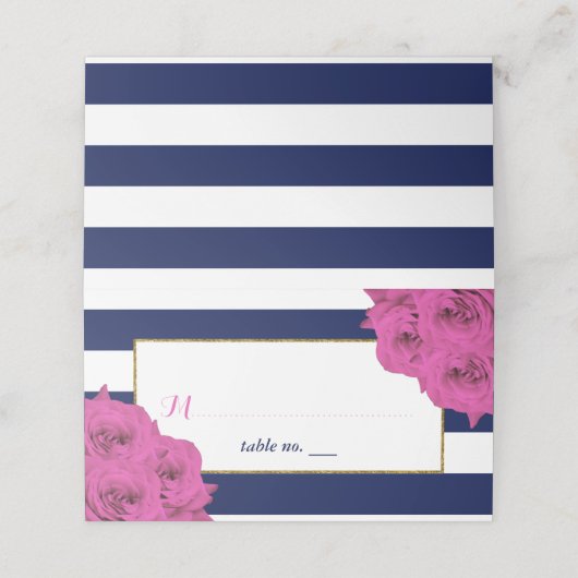 ザシックラックスモダンズ結婚コレクションピンクローズ プレイスカード (外部開封)