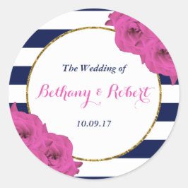 ザシックラックスモダンズ結婚コレクションピンクローズ ラウンドシール