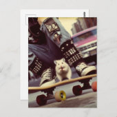 ザシティパンクのスケートボードハムスターレトロ ポストカード (正面/裏面)