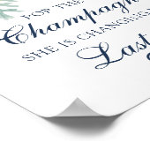 ザシャンパポップ・アートのンフローラ多肉性ブライダルシャワー ポスター (角)