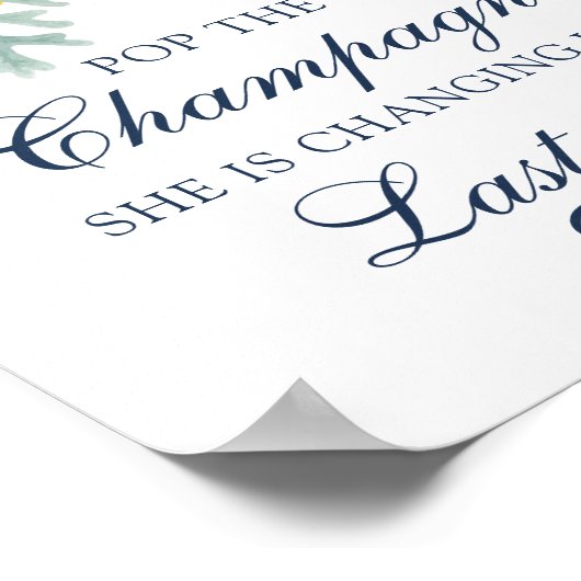 ザシャンパポップ・アートのンフローラ多肉性ブライダルシャワー ポスター (角)