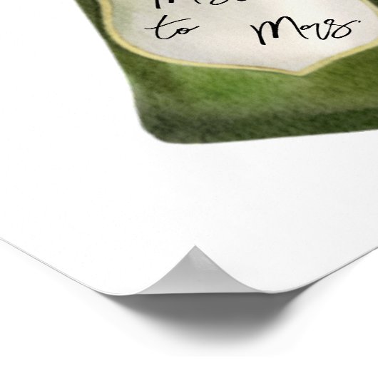 ザシャンパポップ・アートのンブライダルシャワーウェルカムフォームボード ポスター (角)