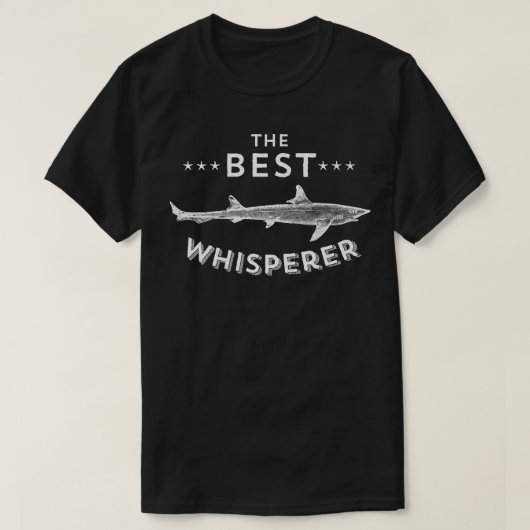 ザシャーク最高のウィスパーラーサメの恋人&シャークファンQu Tシャツ (デザイン正面)