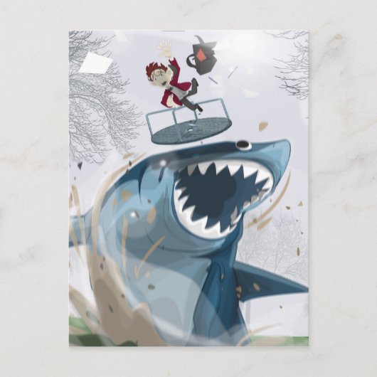 ザシャーク・イン・ザ・パーク(オリジナルのアートワーク) ポストカード (正面)