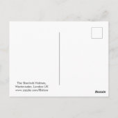 ザシャーロックホームズ、ウェストミンスター・ロンドンUK ポストカード (裏面)