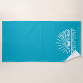 ザショアのカニ – ティール（緑がかった色）ビーチタオル ビーチタオル (正面)