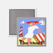 ザショアギャルアットライトハウス マグネット (正面/裏面)